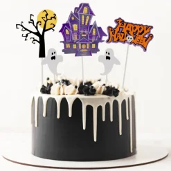 Cake toppers assortis thème Halloween 3 (x5)