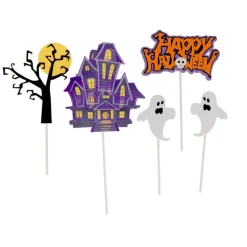 Cake toppers assortis thème Halloween 3 (x5)