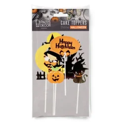 Cake toppers assortis thème Halloween 2 (x5)