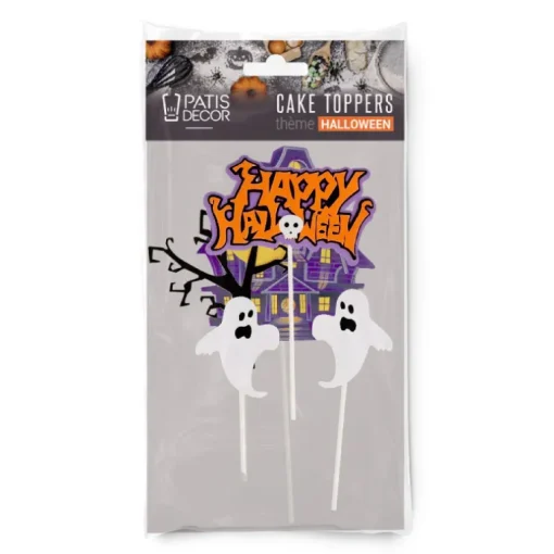 Cake toppers assortis thème Halloween 3 (x5)
