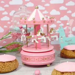 Carrousel musical rose