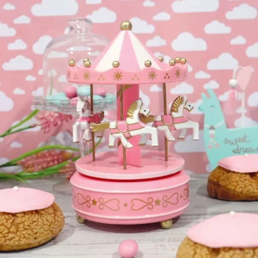 Carrousel musical rose