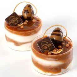 Carrés chocolat "Joyeuses Pâques" 3x3 cm (x 175)