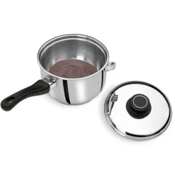 Casserole bain-marie avec couvercle inox 16 cm