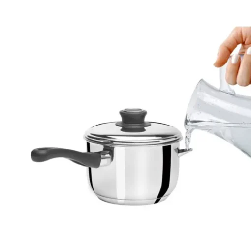 Casserole bain-marie avec couvercle inox 16 cm