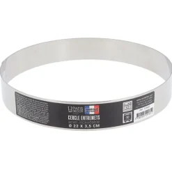 Cercle à entremets inox H 3,5 cm Ø 22 cm