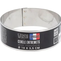 Cercle à entremets inox H 3,5 cm Ø 10 cm