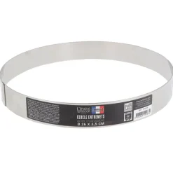 Cercle à entremets inox H 3,5 cm Ø 26 cm
