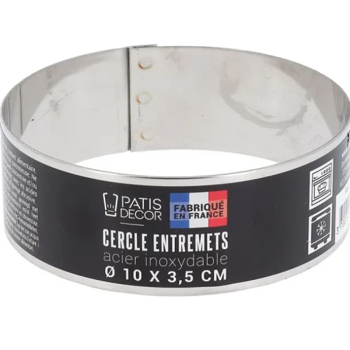 Cercle à entremets inox H 3,5 cm Ø 10 cm