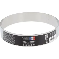 Cercle à entremets inox H 3,5 cm Ø 18 cm