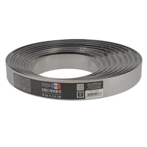 Cercle à entremets inox H 3,5 cm Ø 30 cm