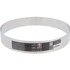 Cercle à mousse inox H 4,5 cm Ø 28 cm