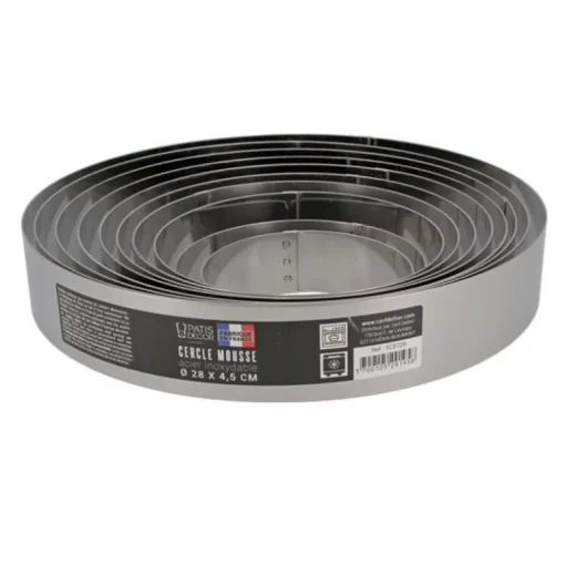 Cercle à mousse inox H 4,5 cm Ø 14 cm