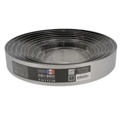 Cercle à mousse inox H 4,5 cm Ø 16 cm