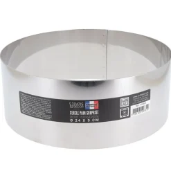 Cercle à pain surprise inox H 9 cm Ø 24 cm