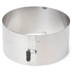 Cercle à pâtisserie extensible avec levier de blocage - hauteur 9 cm - Ø 17 à 30 cm