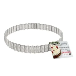 Cercle à tarte cannelé perforé inox H 2,5 cm Ø 20 cm