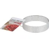 Cercle à tarte perforé inox H 2 cm Ø 8 cm