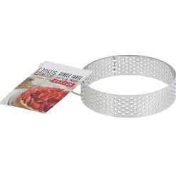 Cercle à tarte perforé inox H 2 cm Ø 8 cm