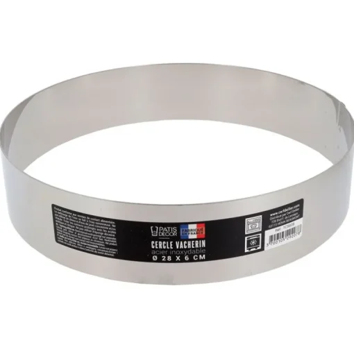 Cercle à vacherin inox H 6 cm Ø 28 cm