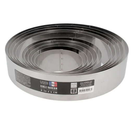 Cercle à vacherin inox H 6 cm Ø 22 cm