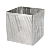 Cercle perforé carré en acier inoxydable carré - 8 x 8 x 8 cm