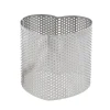 Cercle perforé cœur en acier inoxydable cœur - 8 x 8 cm