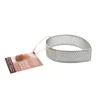 Cercle tarte "goutte" perforé en inox - 9,5 x 8 x 2,5 cm