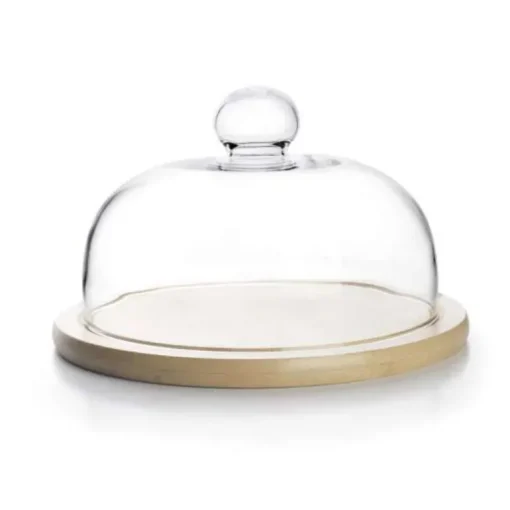 Cloche à fromage bambou couvercle verre