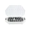 Coffret 55 douilles décors fins assorties inox