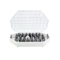 Coffret 55 douilles décors fins assorties inox