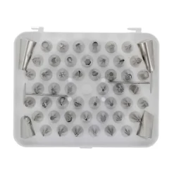Coffret 52 douilles décors fins inox