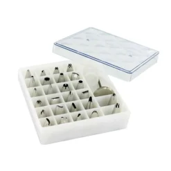 Coffret 26 douilles décors inox