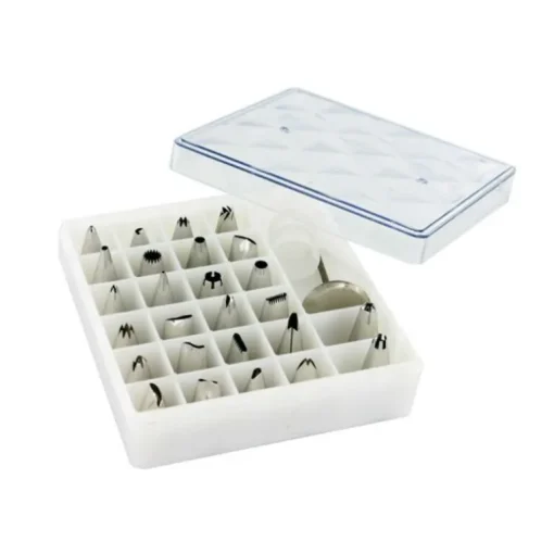 Coffret 26 douilles décors inox