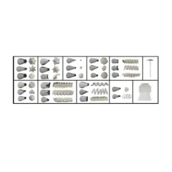 Coffret 26 douilles décors inox