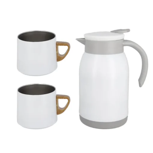 Coffret thermos + tasses blanches