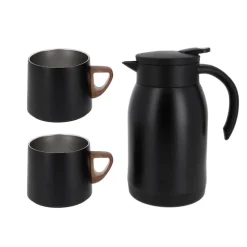 Coffret thermos + tasses noires