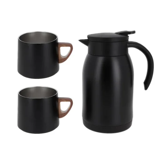 Coffret thermos + tasses noires