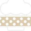 Contour de gâteau individuel crème pois blancs 45 mm (10 m)