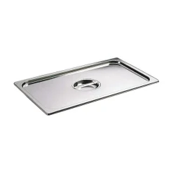 Couvercle inox avec poignée GN 2/4 - pour bac gastronorme sans anse