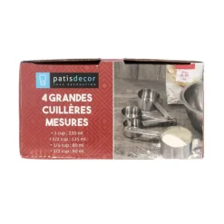 Cuillères à mesure inox assorties (x4)