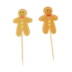 Cupcake Toppers Bonshommes Pain d'Epices (x12)