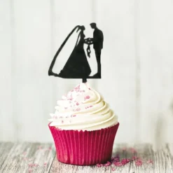 Cupcake Toppers Couples de mariés (x 8)