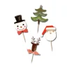 Cupcake Toppers Merry Christmas assortis (x8)