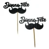 Cupcake Toppers Moustache "Bonne Fête Papa" (x 2)