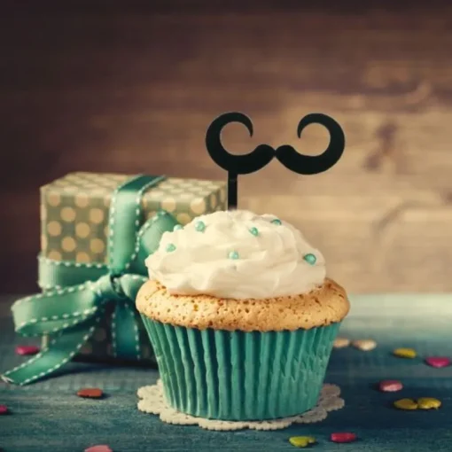 Cupcake Toppers Moustaches (x 8)