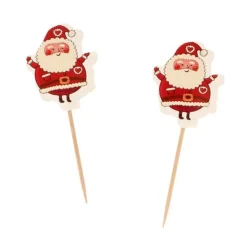 Cupcake Toppers Père Noël (x12)