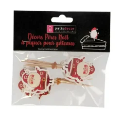 Cupcake Toppers Père Noël (x12)