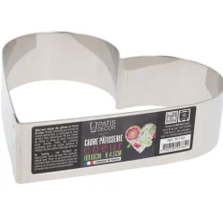 Cœur à mousse inox H 4,5 cm L 18 cm