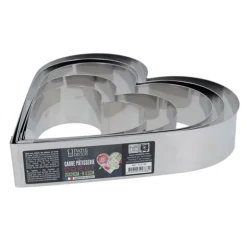 Cœur à mousse inox H 4,5 cm L 22 cm